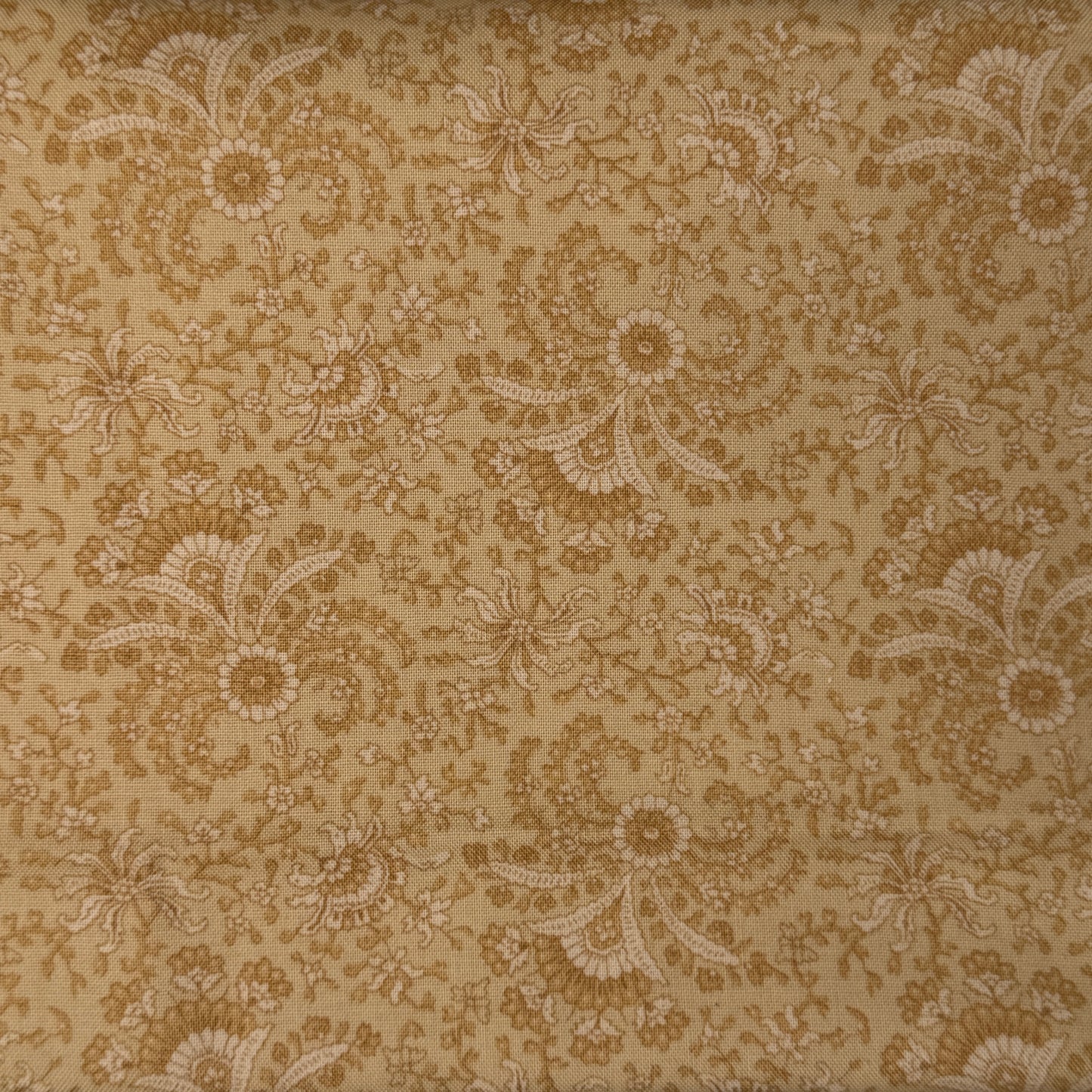 Cream Fancy Floral Cotton: 2.25 yds
