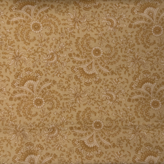 Cream Fancy Floral Cotton: 2.25 yds