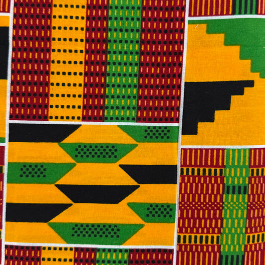 Kente Print Cotton: 5 yds