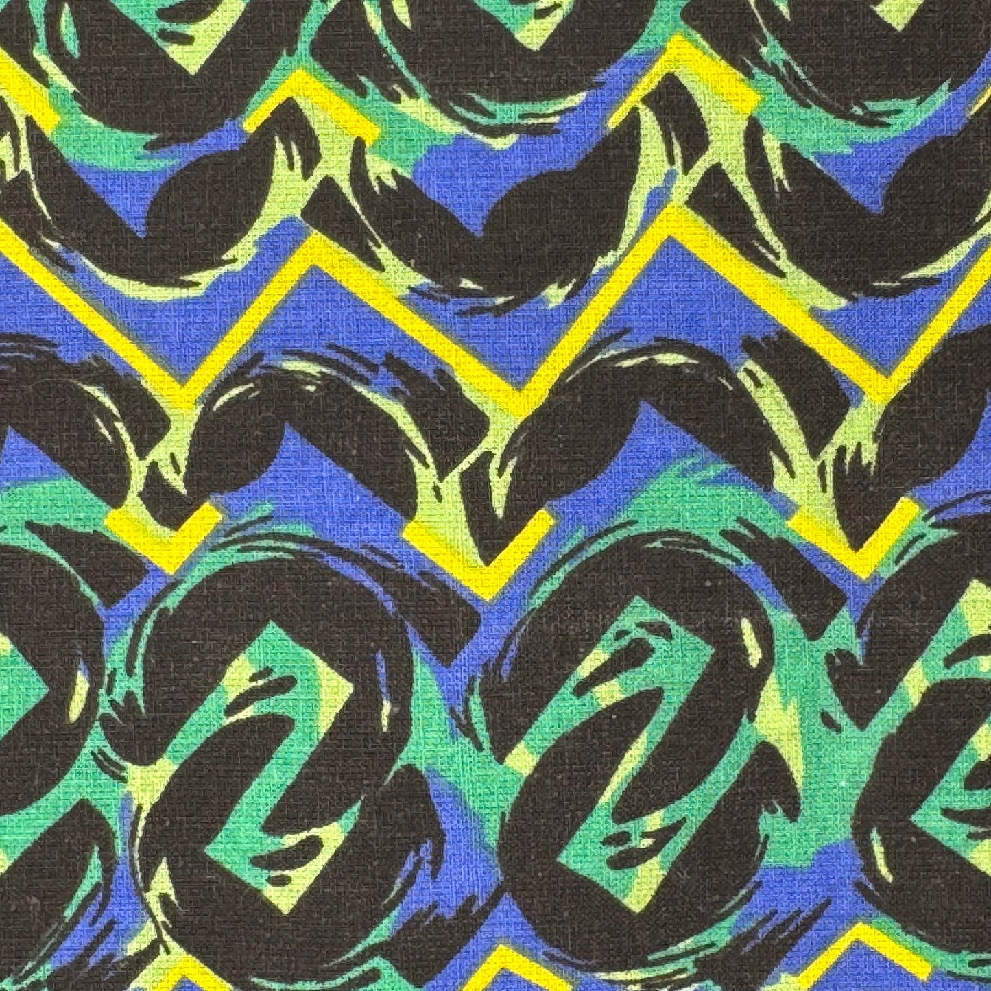 Multicolor Zigzag Print Home Decor Cotton: 2 yds
