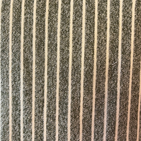 Green With White Stripe Stretch Knit: 2 yds