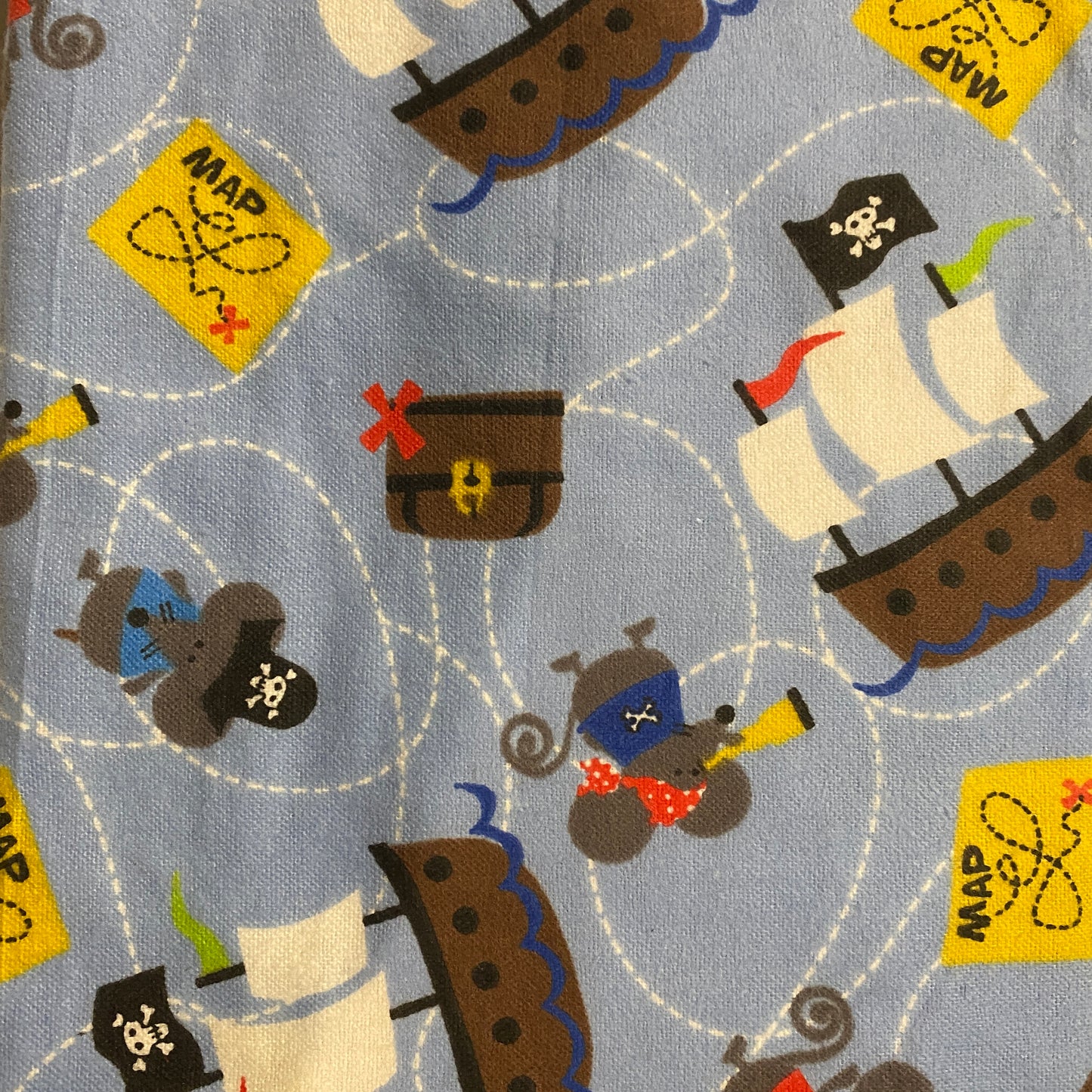 Treasure Map Flannel: 1 yd