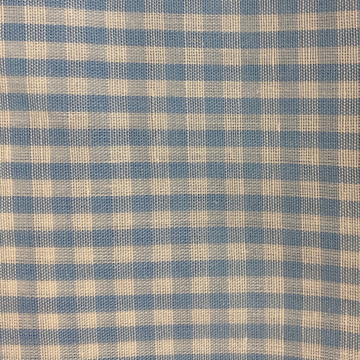 Blue Gingham Cotton Blend: 2 yds