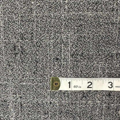 Black/White Slubby Texture Weave Cotton Blend Suiting: 2.5 yds