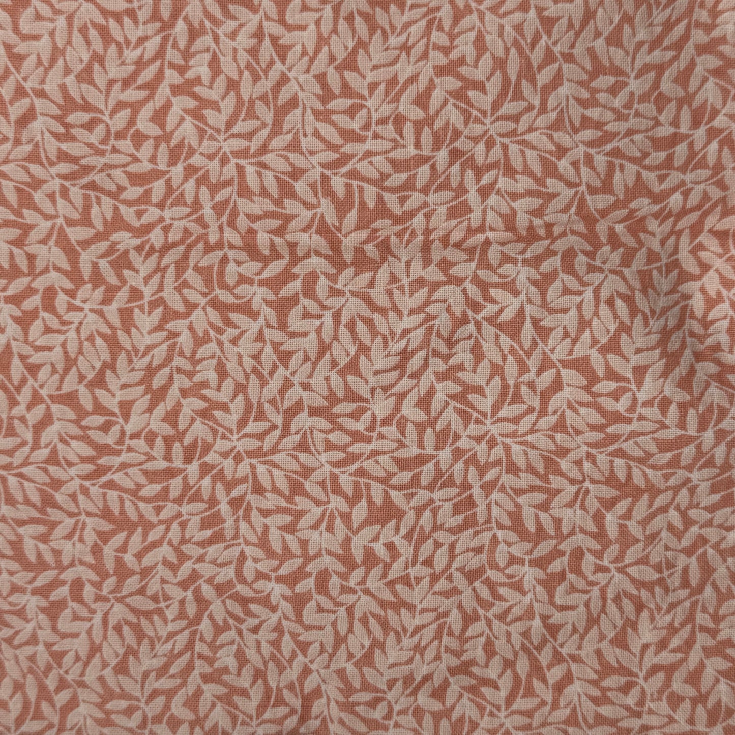 Orange Leaves Cotton Blend: 1 yd