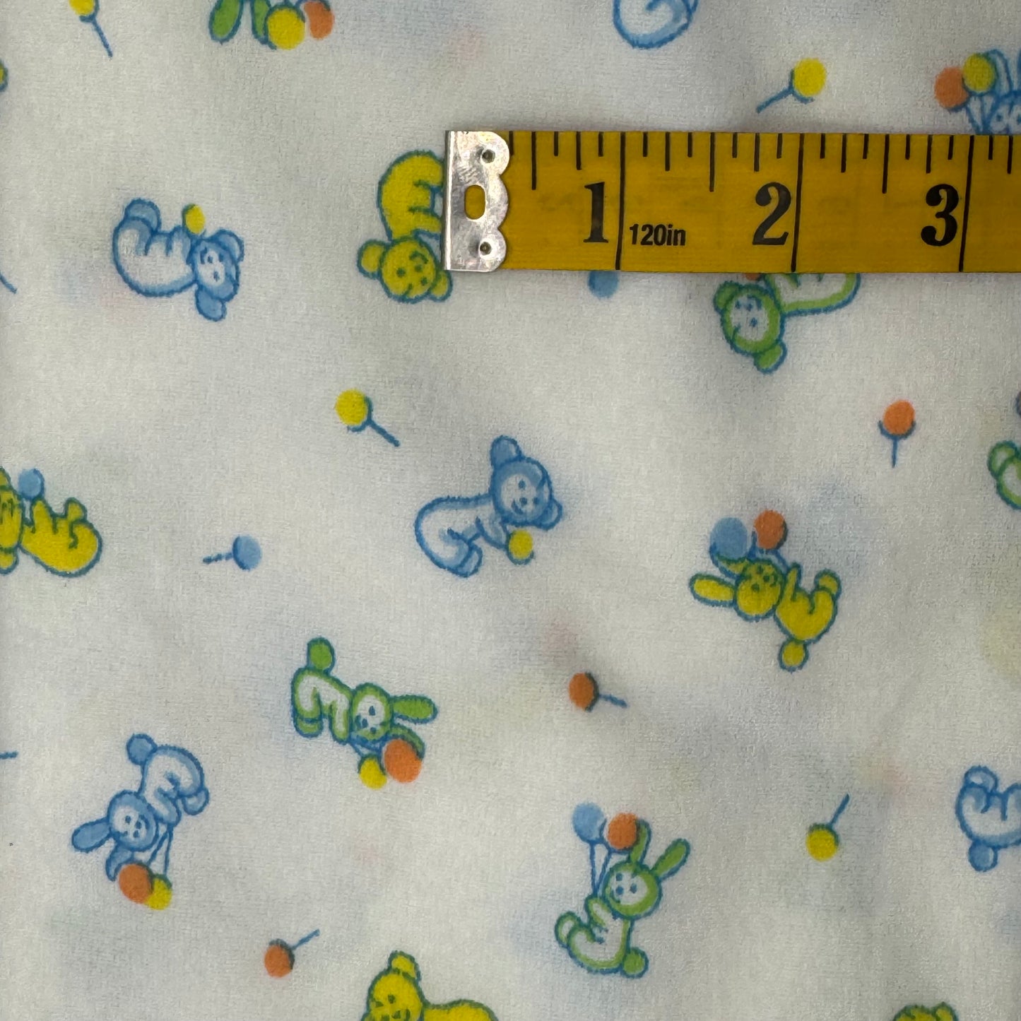 Bears & Bunnies Vintage Flannel: 1 yd