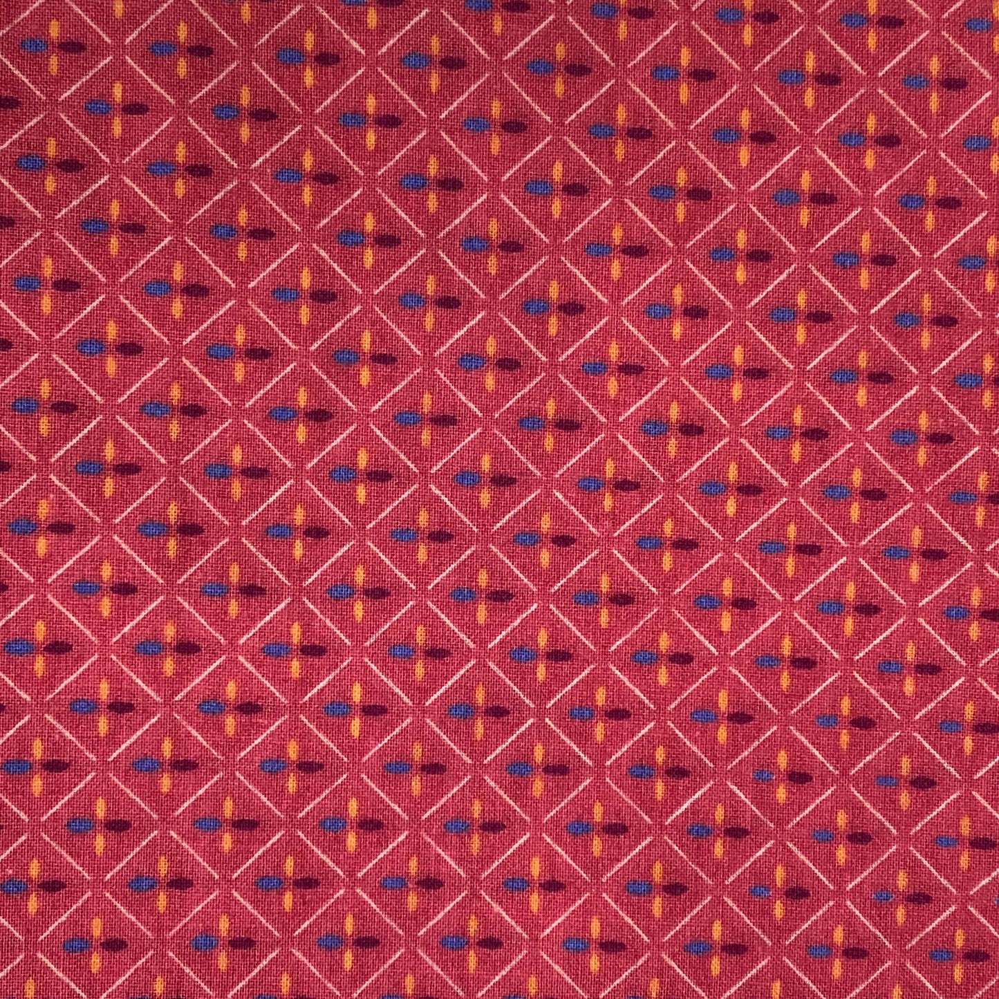 Pink Geometric Cotton: 3 yds