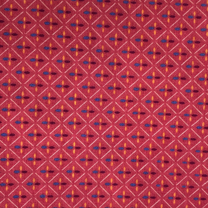 Pink Geometric Cotton: 3 yds