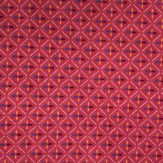 Pink Geometric Cotton: 3 yds