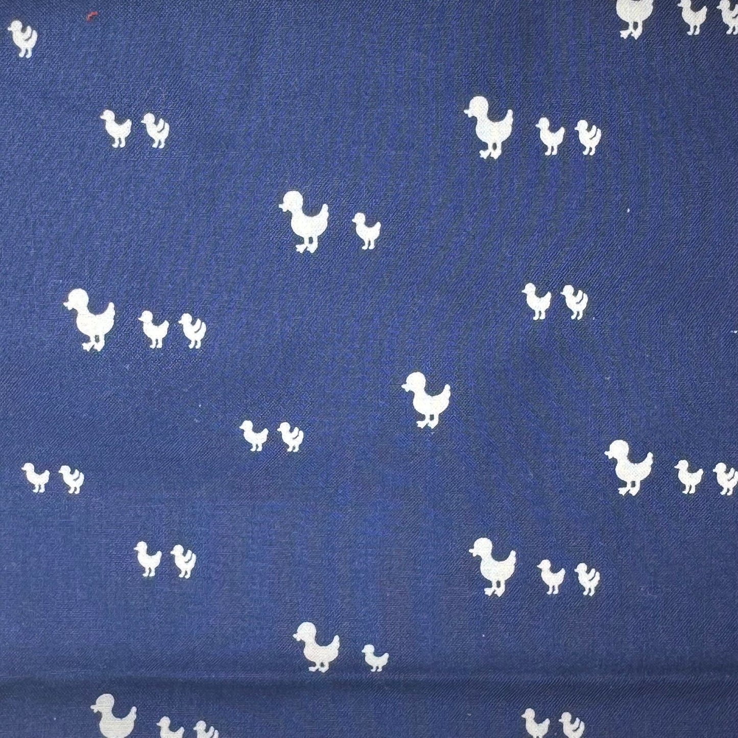 White Ducks on Navy Blue Novelty Print Cotton: 1 yd
