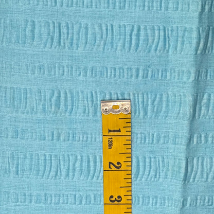Light Blue Striped Seersucker: 2.5 yds