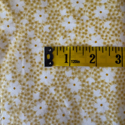 Yellow & White Floral Cotton: 4 yds