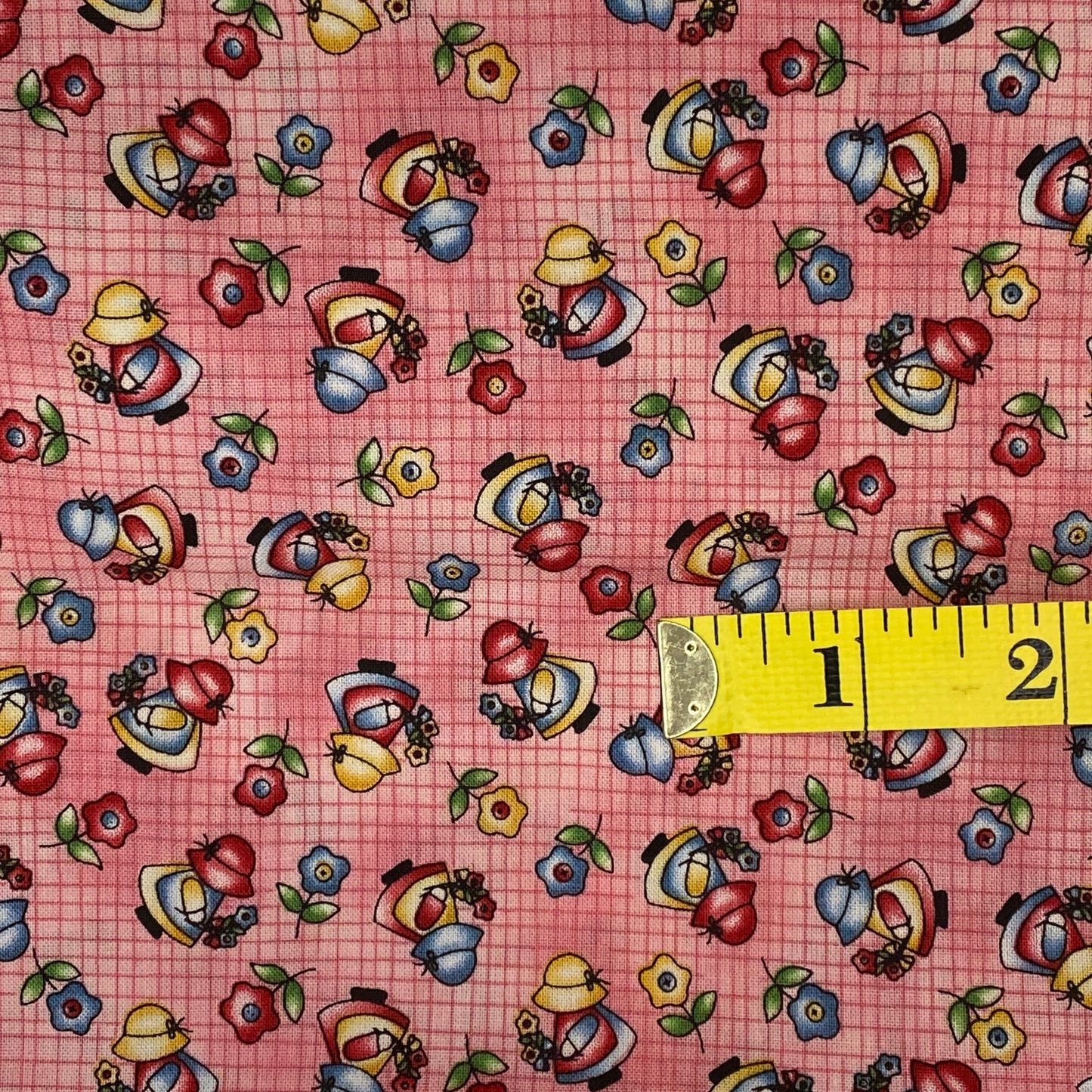 Pink Gardener Cotton: 1 yd