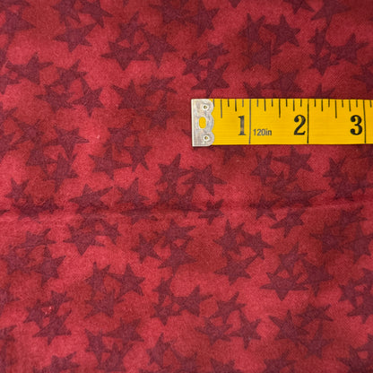 Red Subtle Stars Flannel: 1 yd