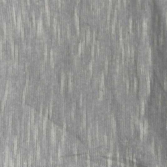 Lightweight Gray/White Space Dye 2-Way Stretch Knit Cotton Blend: 2.5 yds