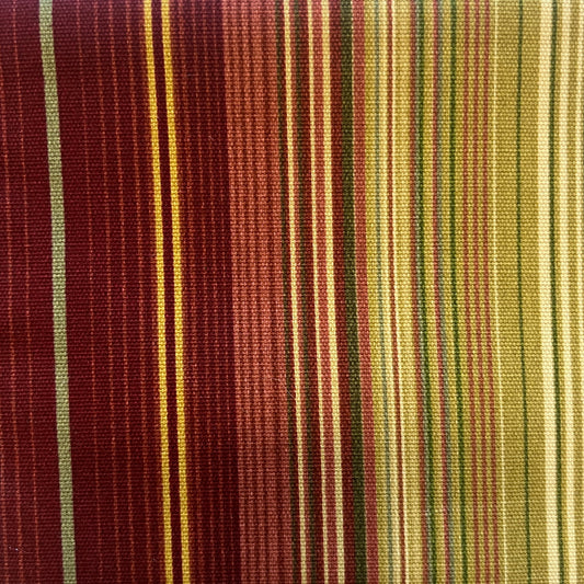 Green & Red Striped Upholstery: 1.25 yds