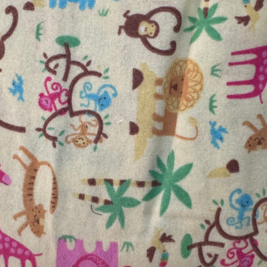 Zoo Animals Flannel: 3.5 yds