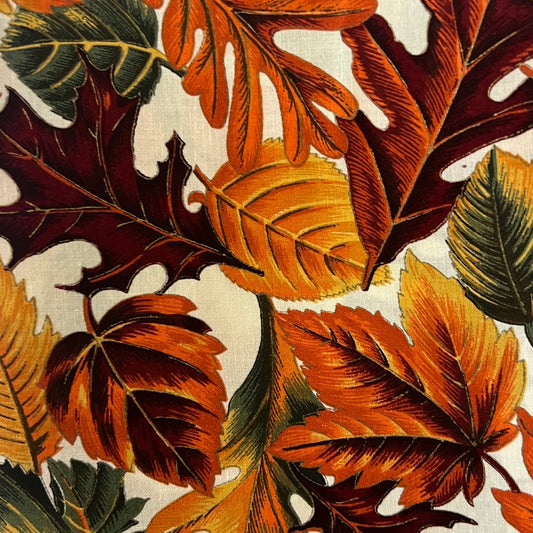 Detailed Leaves Cotton: 1.5 yds