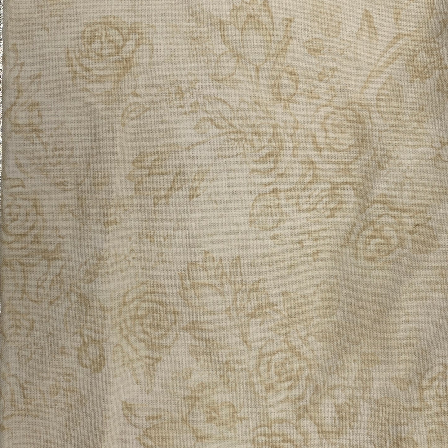 Light Cream Subtle Floral Cotton: 1 yd