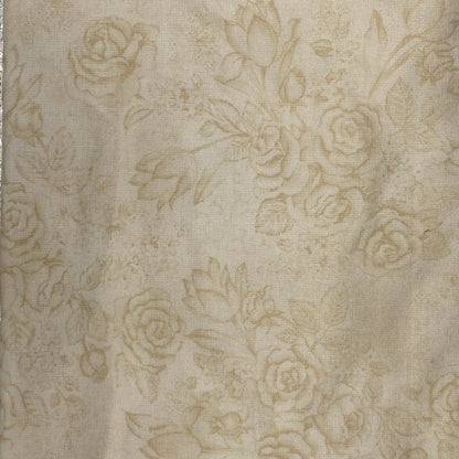 Light Cream Subtle Floral Cotton: 1 yd