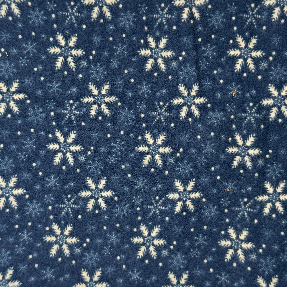 Blue With White Snowflakes Flannel: 1 yd