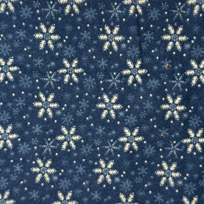 Blue With White Snowflakes Flannel: 1 yd