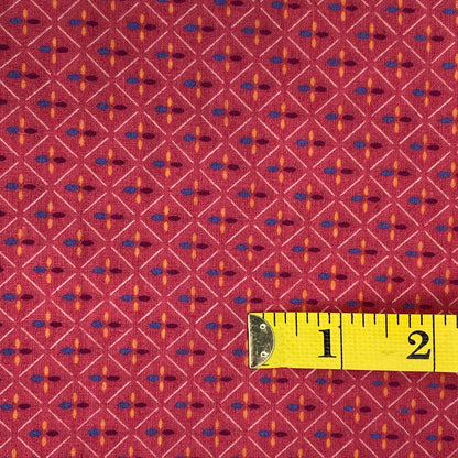 Pink Geometric Cotton: 3 yds