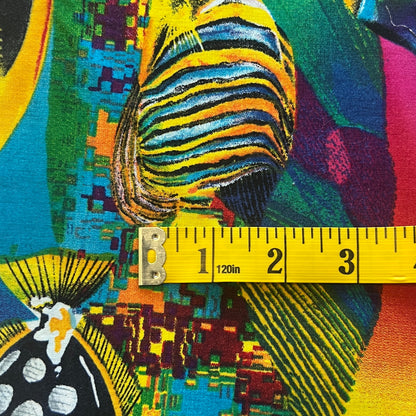Vibrant Fish Cotton: 1 yd