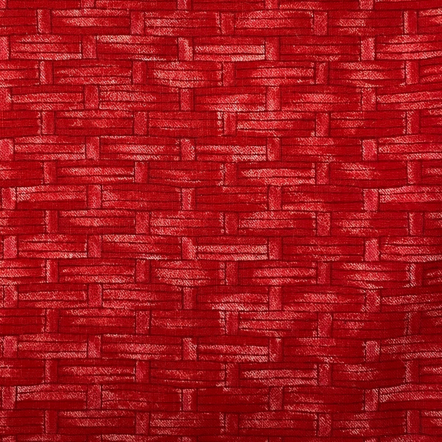 Red Basket Weave Cotton: 2 yds
