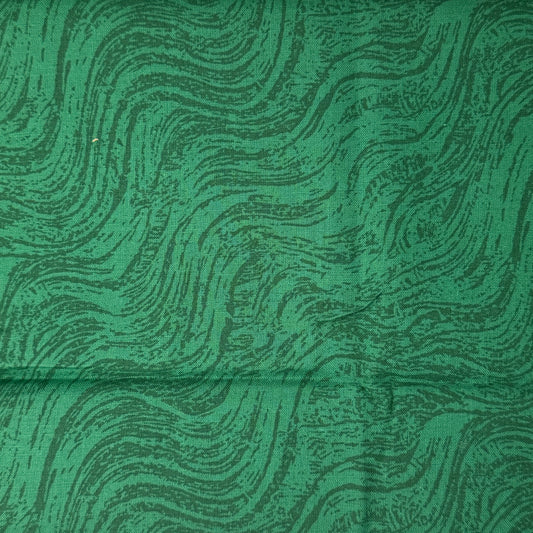 Green Waves Cotton: 1 yd