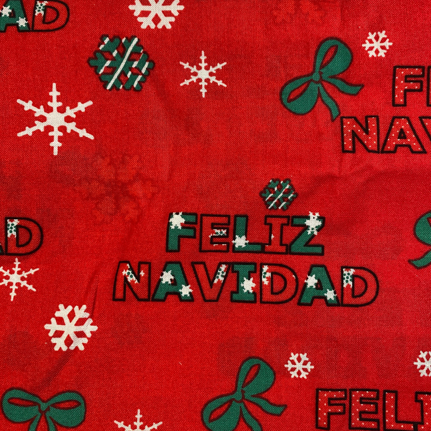 Feliz Navidad Cotton: 1 yd