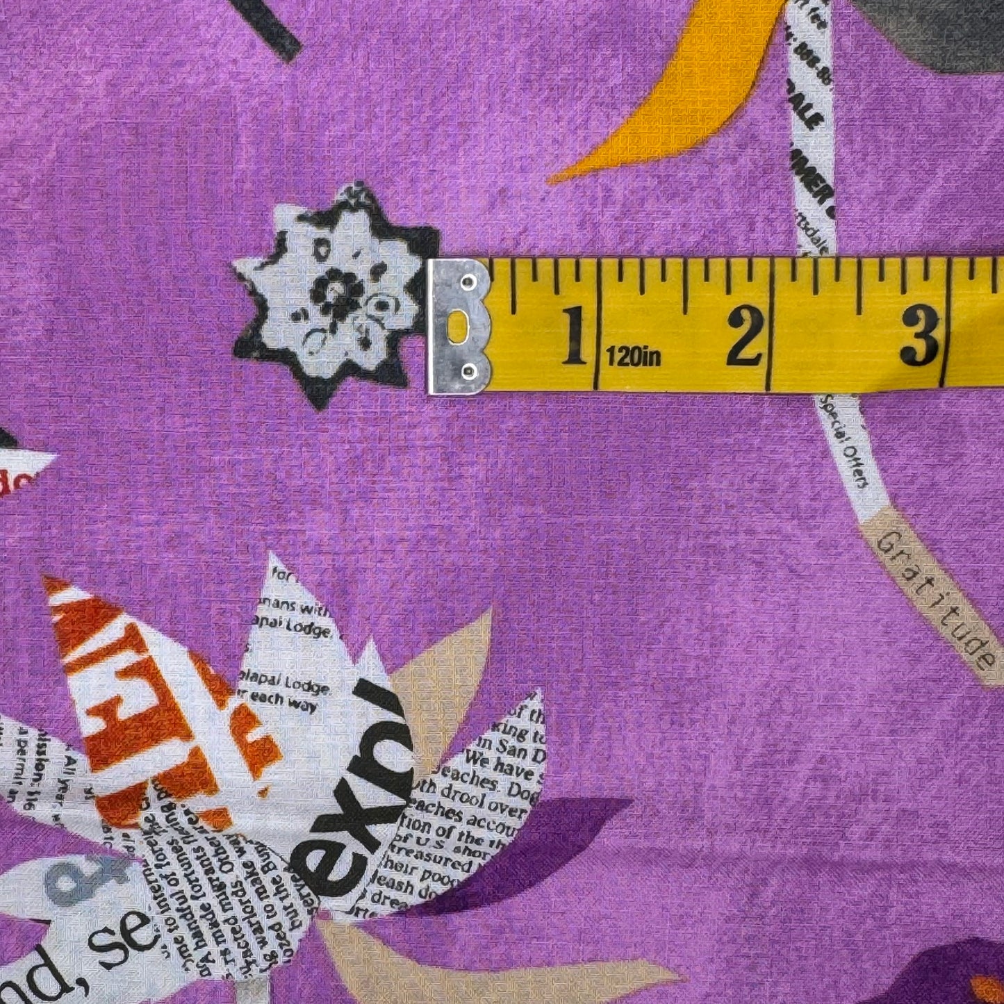 Paper Flowers Cotton: 1 yd
