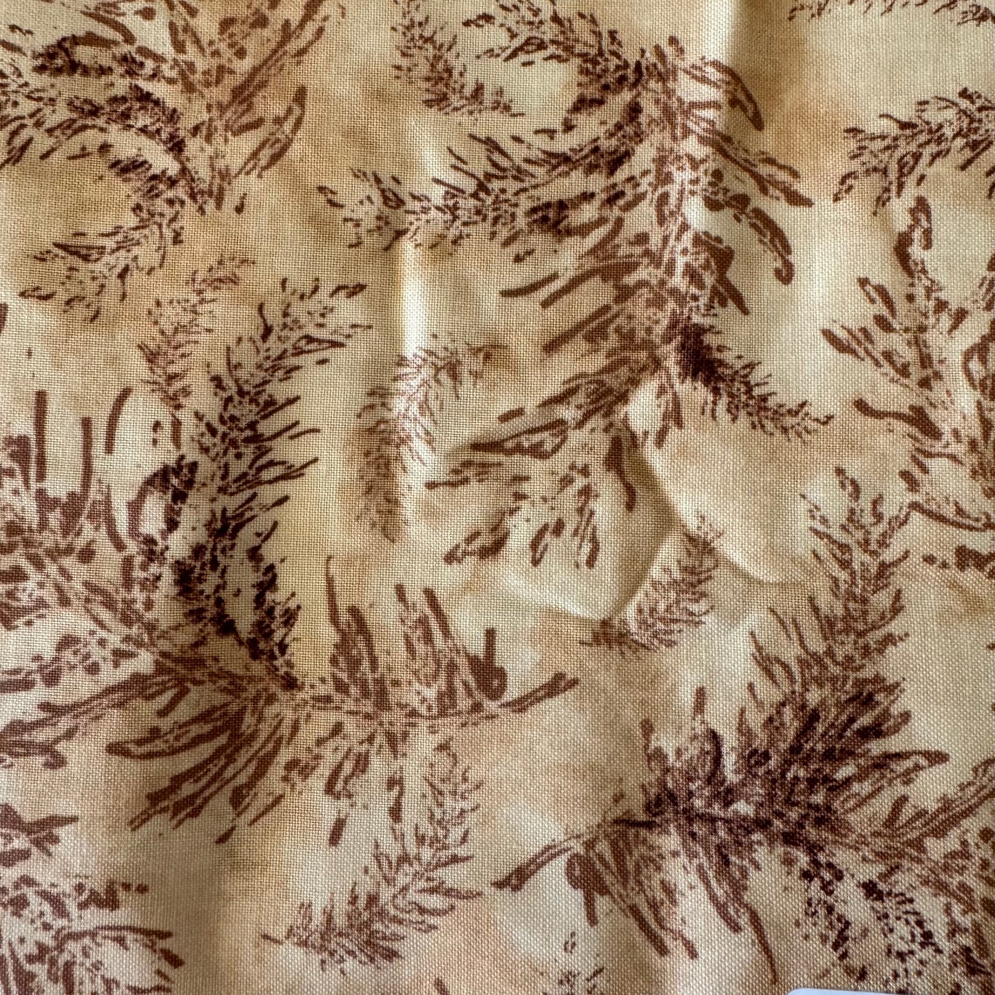 Etched Leaves Cotton: 1.5 yds