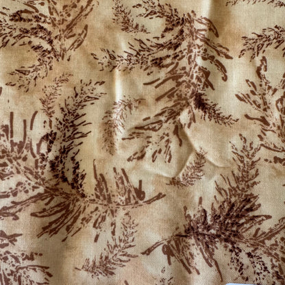 Etched Leaves Cotton: 1.5 yds