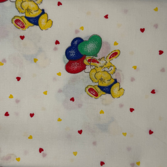 Bunnies & Balloons Cotton: 2 yds