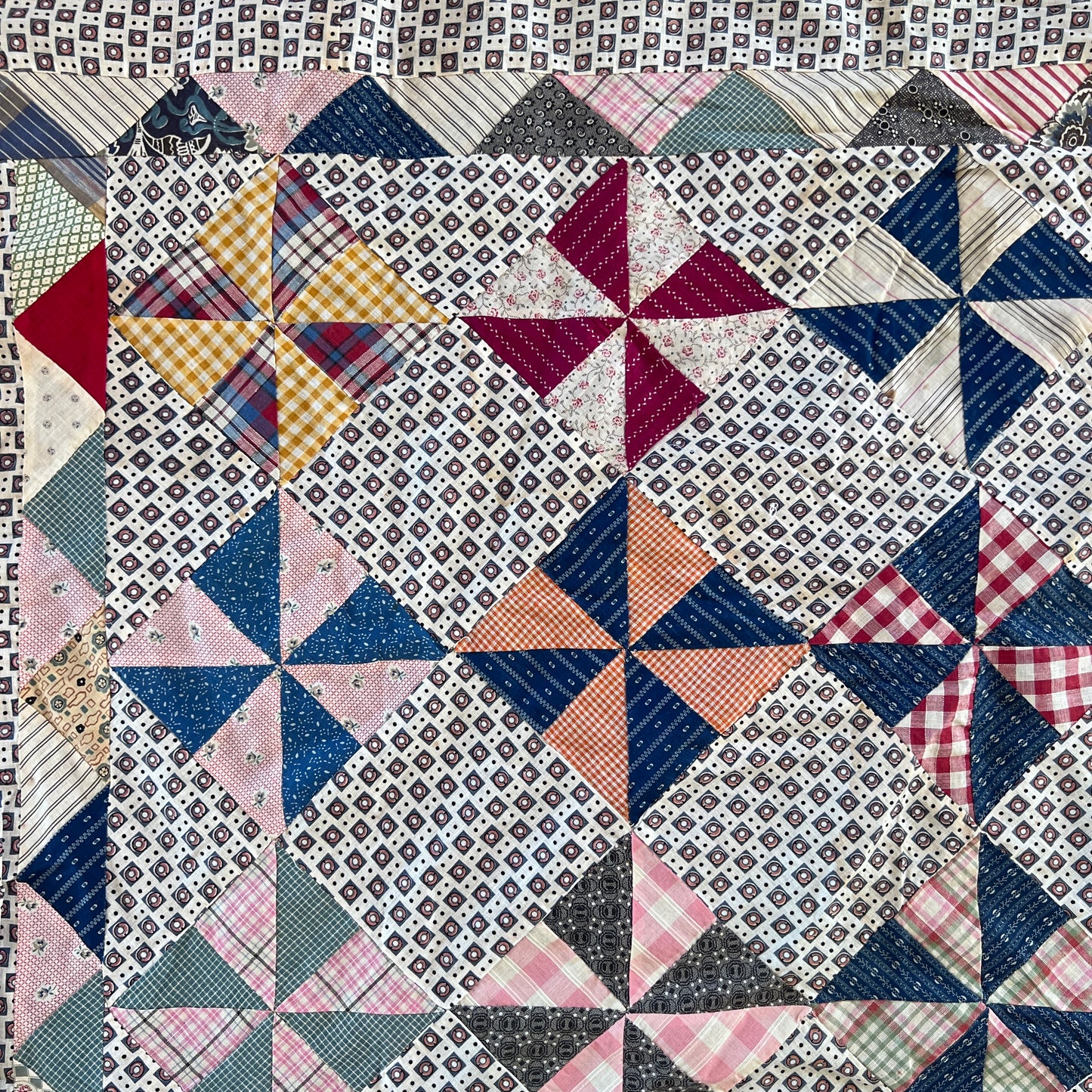 Gentleman's Diamonds Quilt Top