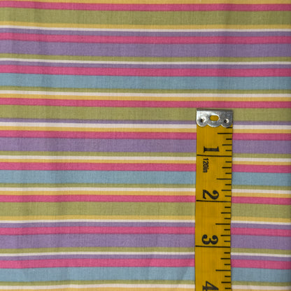 Multi Colored Striped Cotton: 1.5 yds