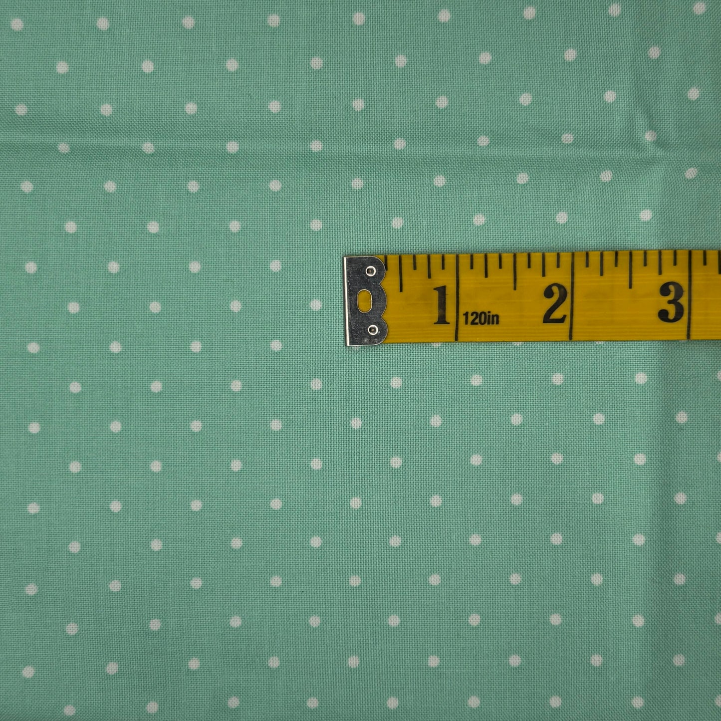 Mint With Dots Cotton: 1 yd