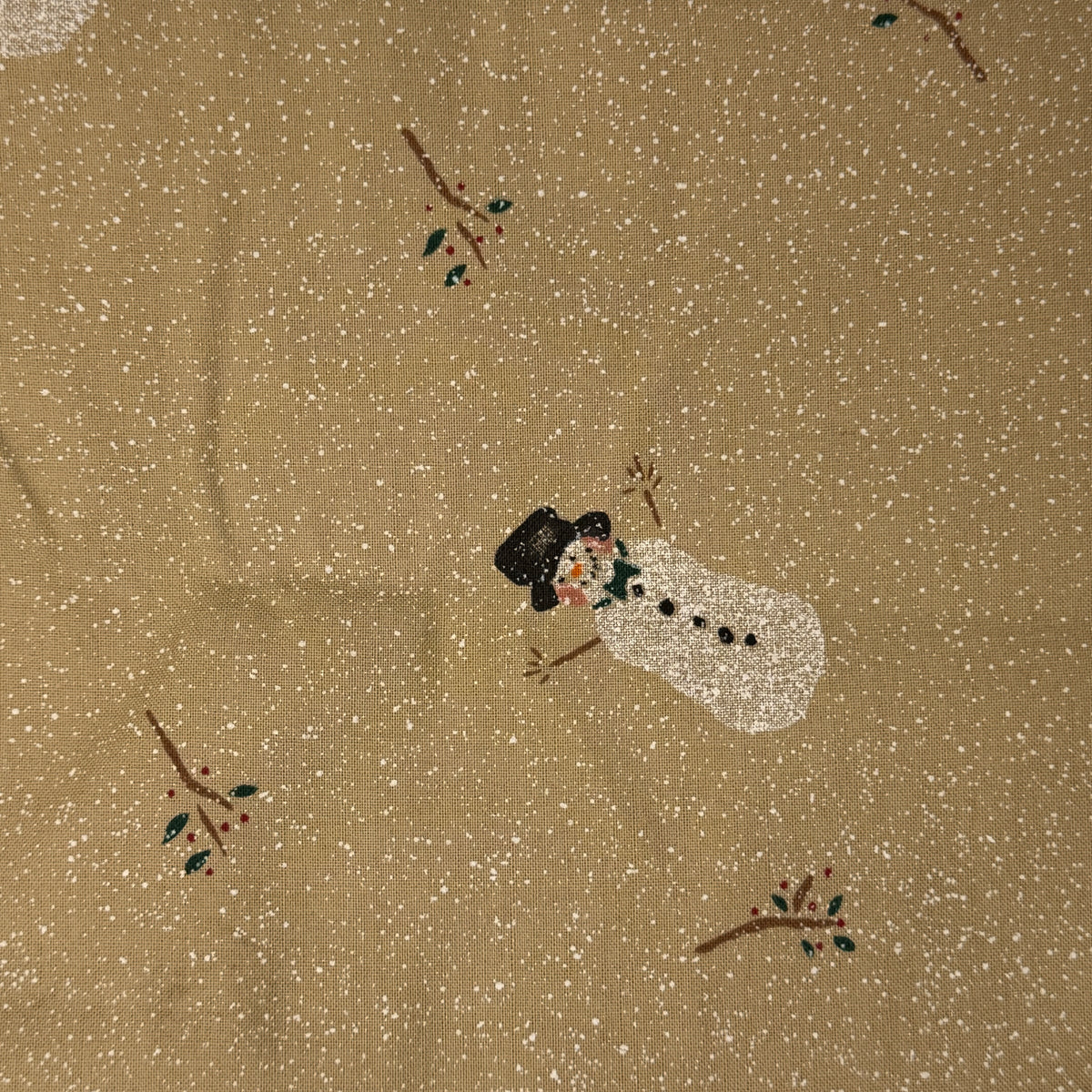 Faded Snowman Cotton: 2 yds