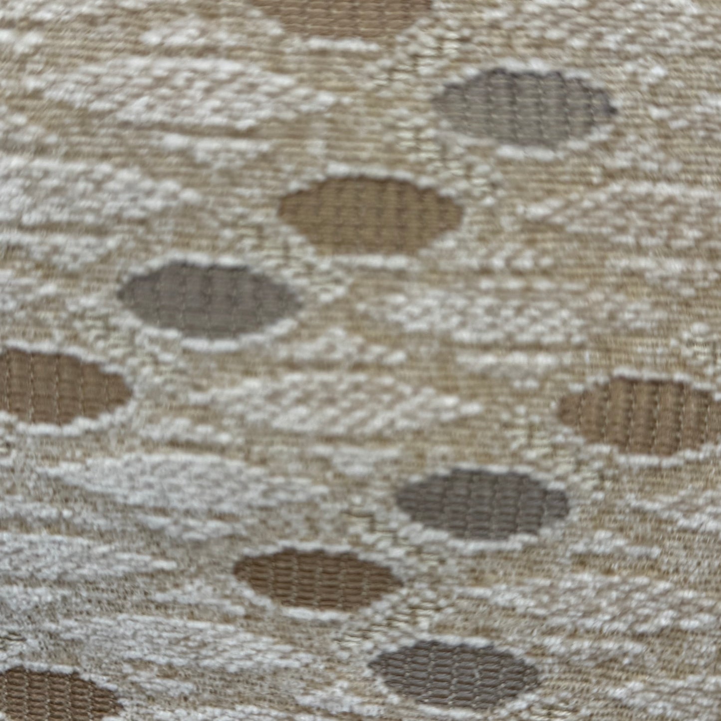 Upholstery Weight Tan Geometric Woven Cotton Chenille: 2.75 yds