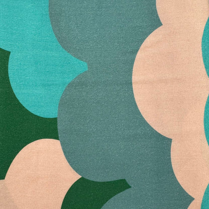 Green & Pink Clouds Rayon: 3 yds
