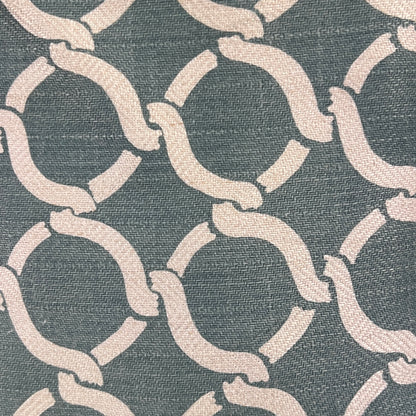 Light Blue Interlocking Links Home Decor: 2 yds