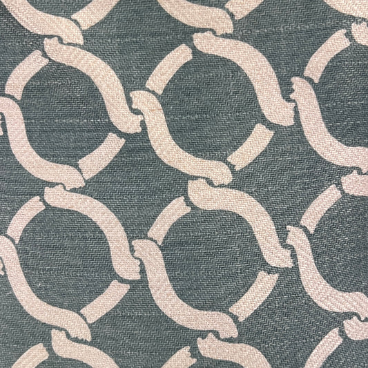 Light Blue Interlocking Links Home Decor: 2 yds