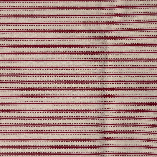 Red & White Stripe Cotton: 2 yds