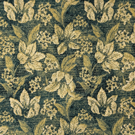 Green & Cream Floral Cotton: 2.5 yds