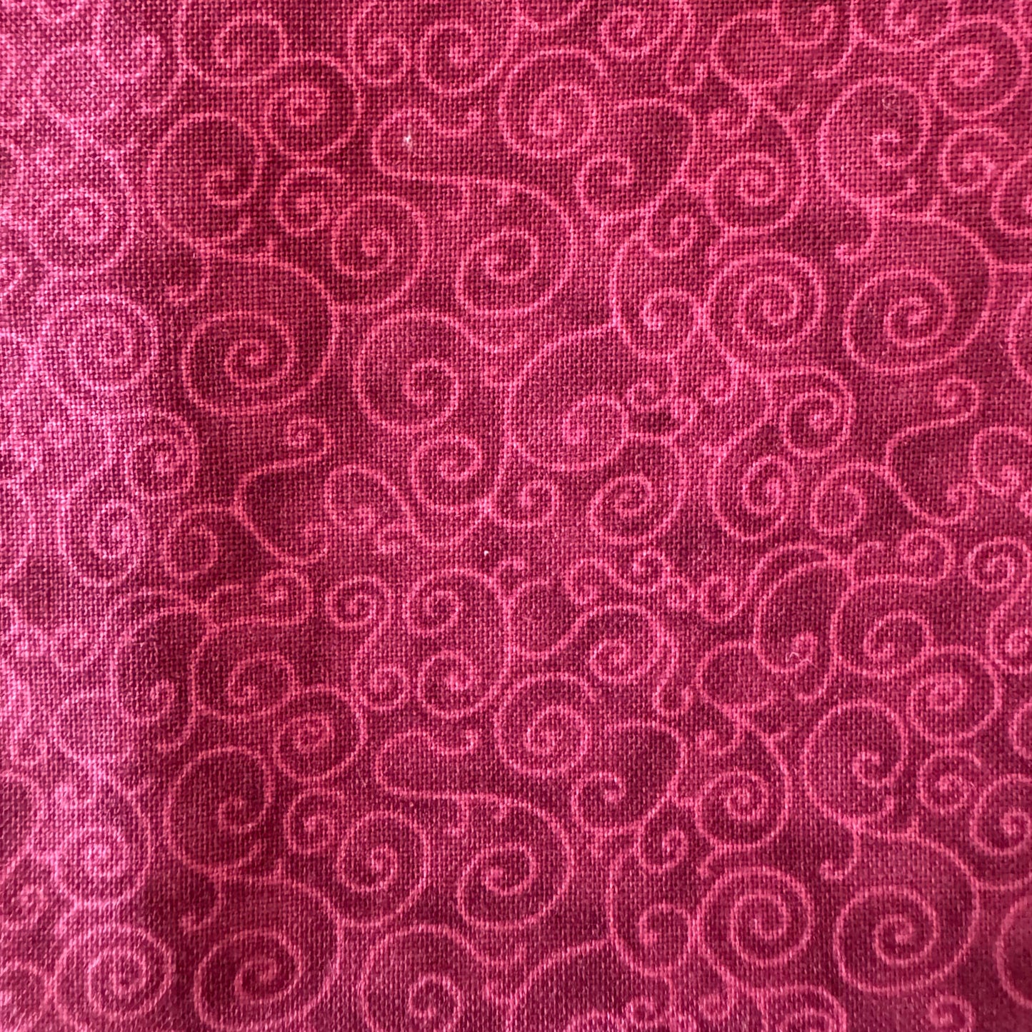Deep Red with Swirls Cotton: 1 yd