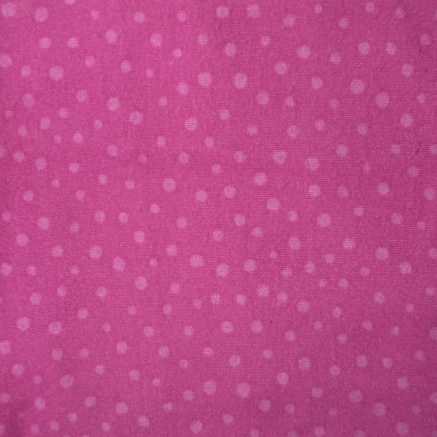 Pink Polka Dots Brushed Cotton Blend: 1 yd