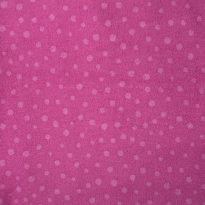 Pink Polka Dots Brushed Cotton Blend: 1 yd