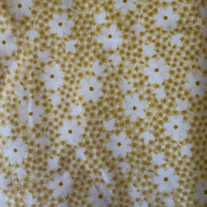 Yellow & White Floral Cotton: 4 yds