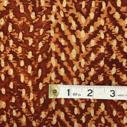 Rust/Orange/Cream Batik-Look Print Cotton: 1.75 yds